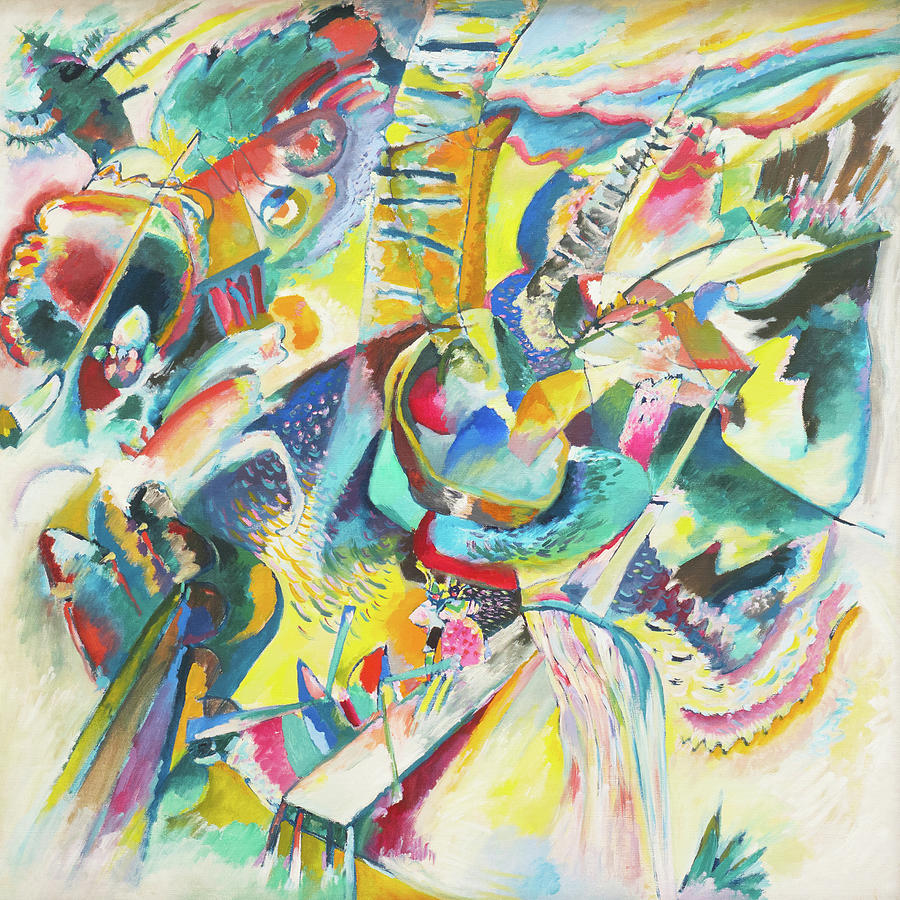 Primary Colors Painting - Improvisation Klamm  #1 by Wassily Kandinsky
