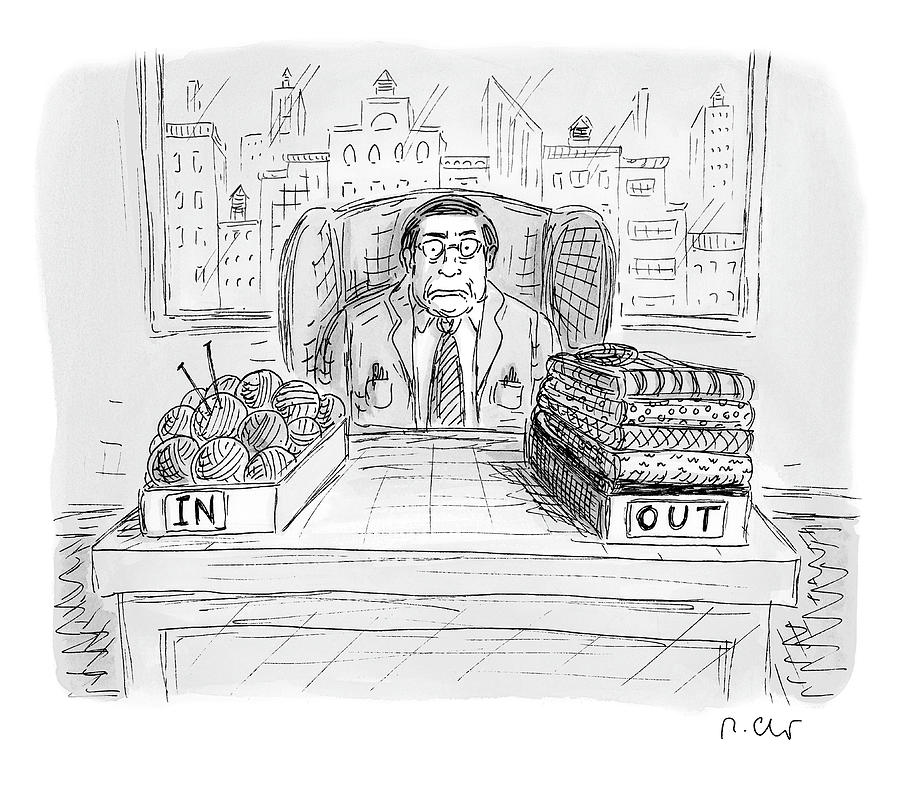 In and Out #1 Drawing by Roz Chast