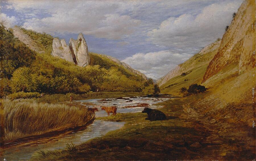Cow Painting - In Dovedale    #1 by John Linnell English