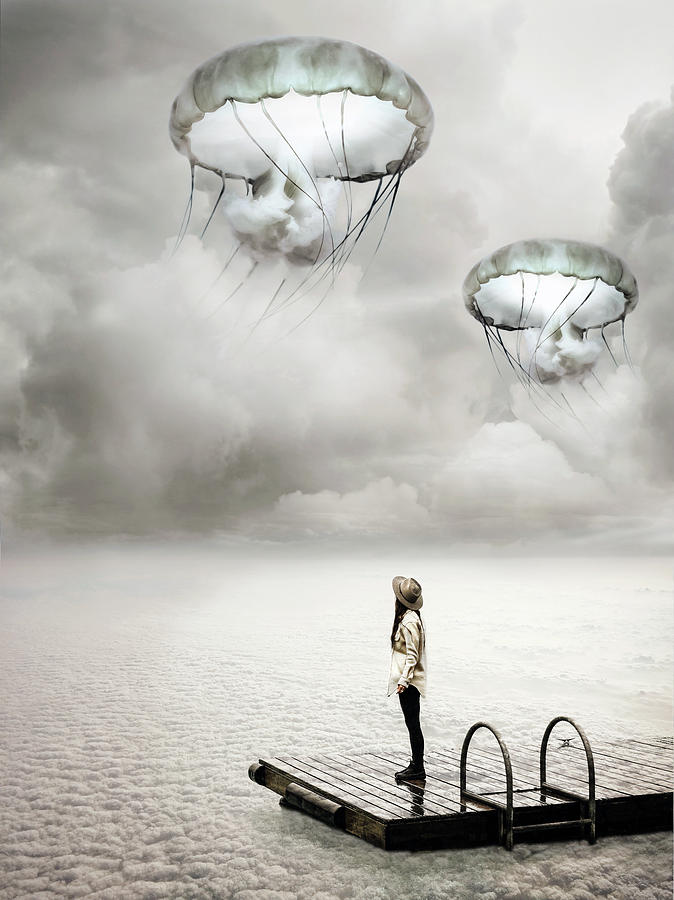 Surrealism Mixed Media - In Dreams #1 by Jacky Gerritsen