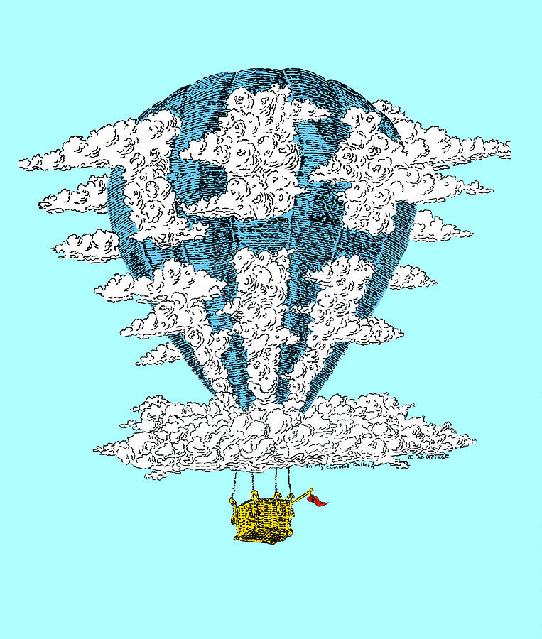 In My Cumulous Balloon #1 Digital Art by Jenny Armitage
