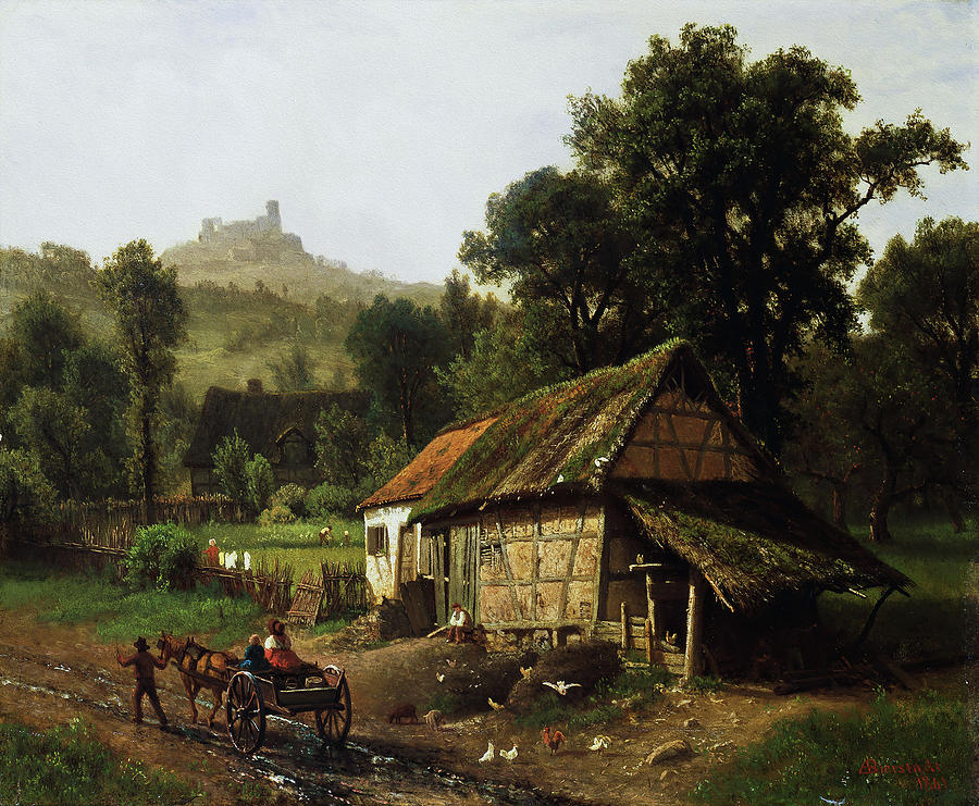 Albert Bierstadt  Painting - In the Foothills #1 by Alexander Ivanov