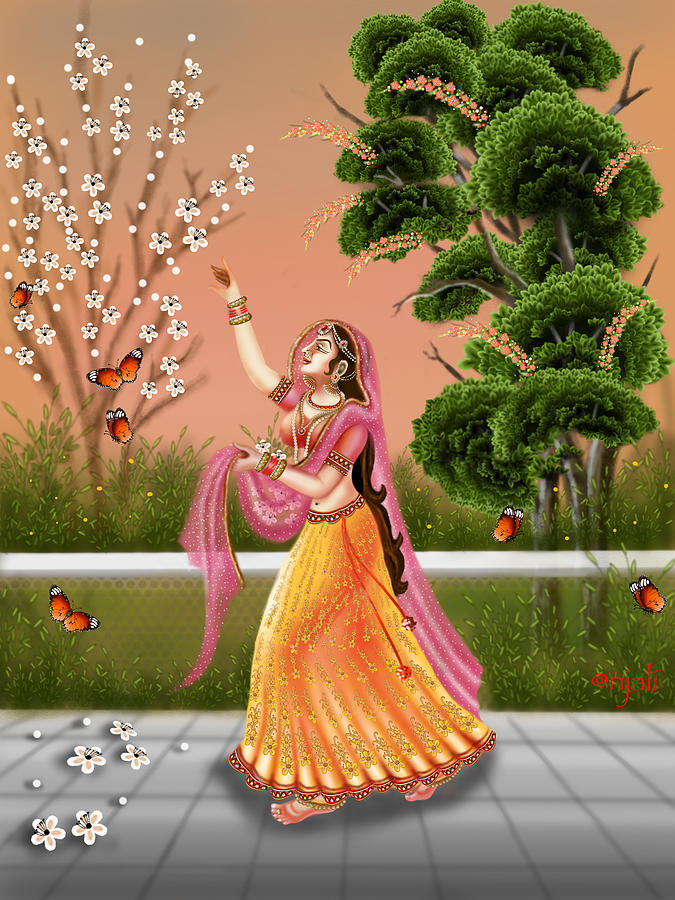 Radha Hindu Mythology Digital Art