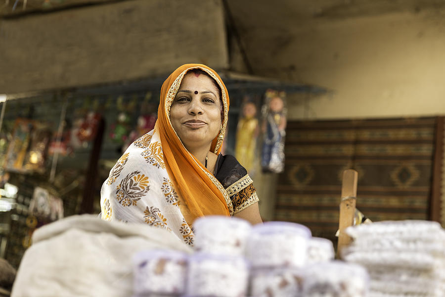 Indian Street Vendor Woman #1 Photograph by FG Trade