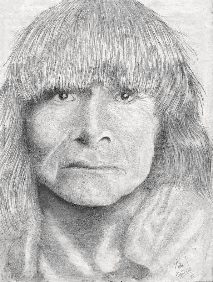 		Indigenous Pencil Sketch Digital Art by Michael Malicoat