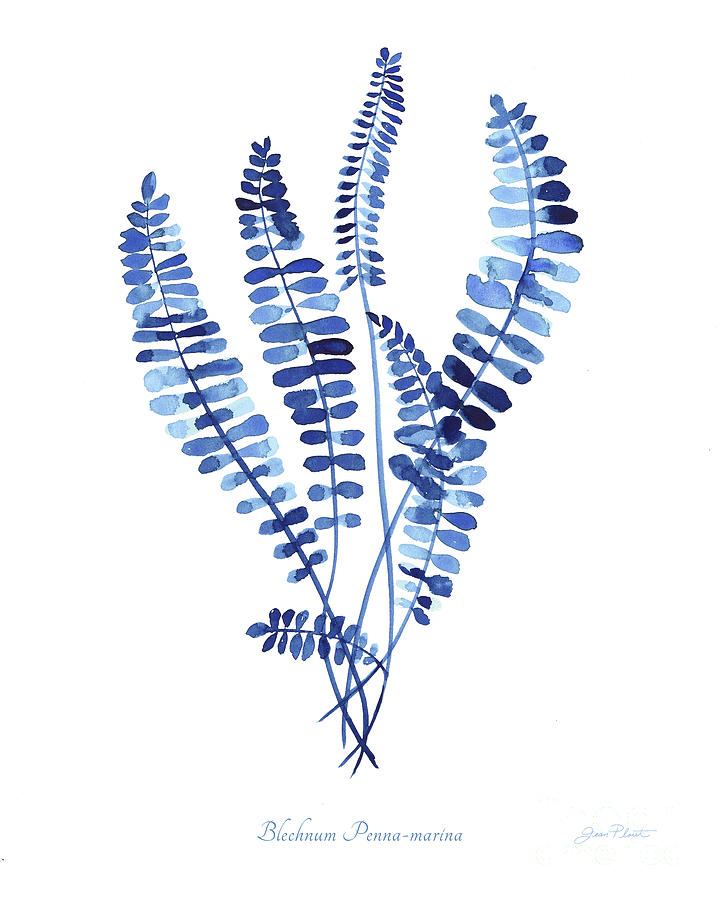 Indigo Botanical 11 Painting by Jean Plout