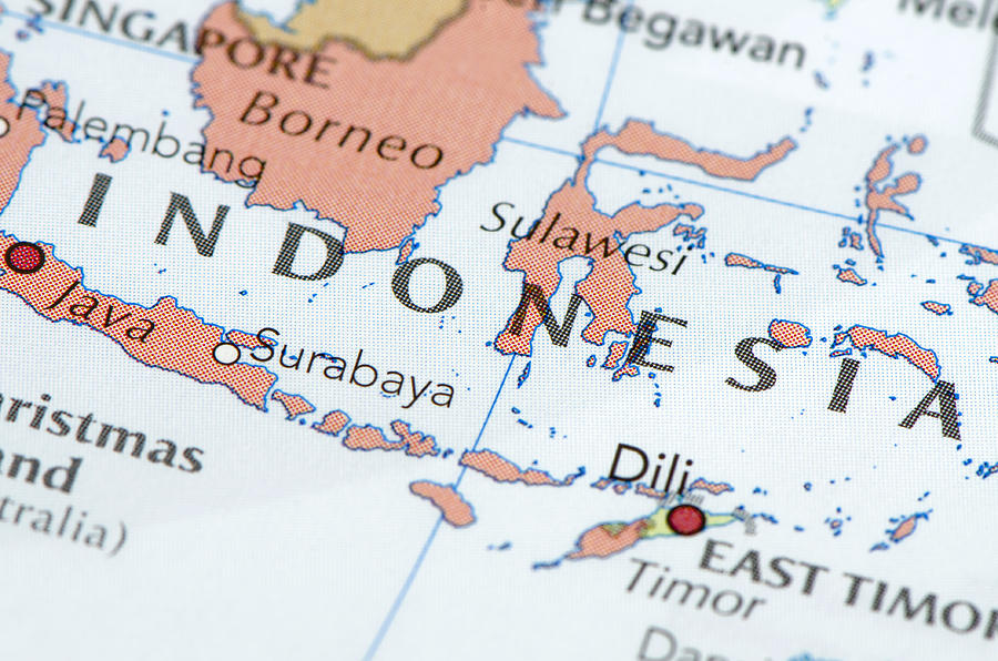 Indonesia map #1 Photograph by Yorkfoto