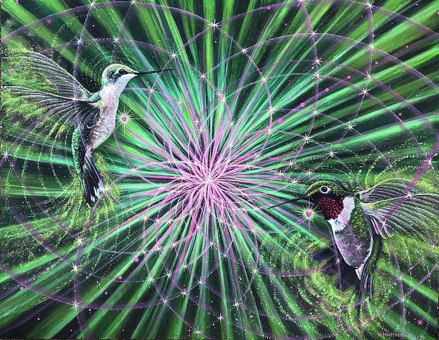 Bird Painting - Infinite Love #1 by Kristen Holmberg Paradiso