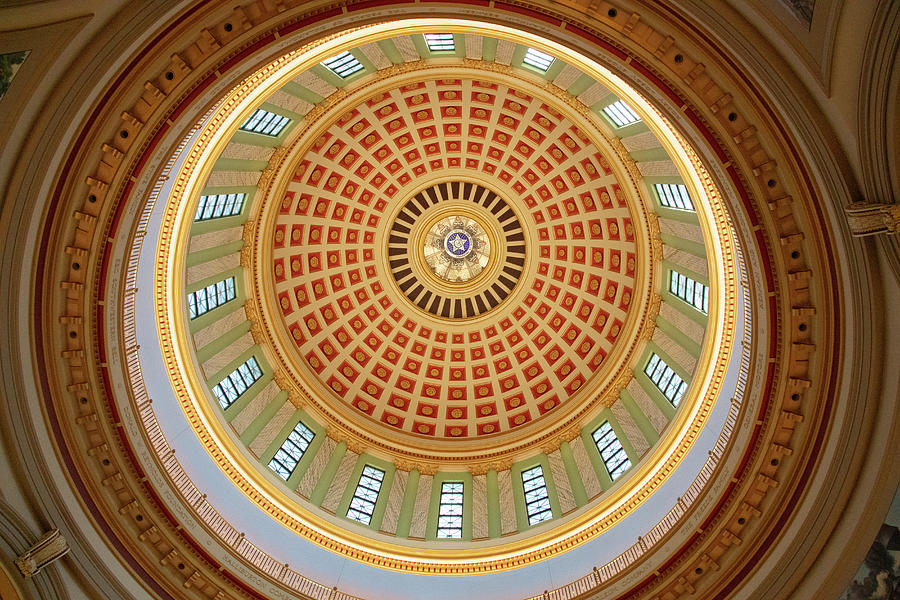 Inside dome of Oklahoma state capitol building Photograph by Eldon ...