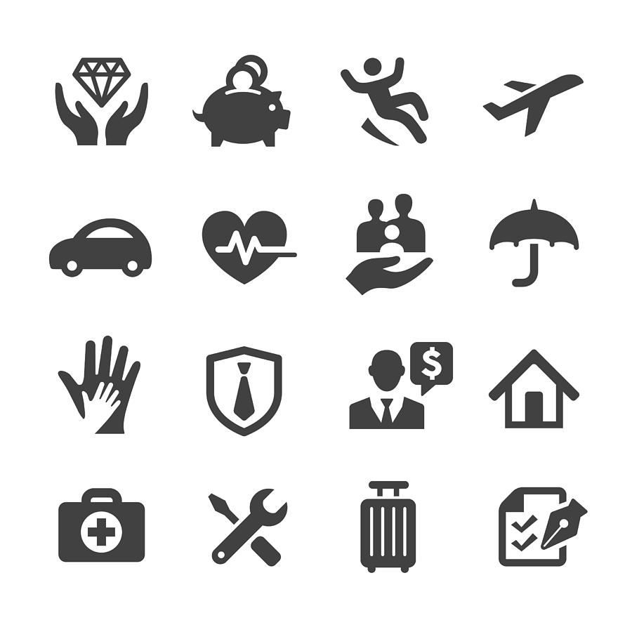 Insurance Icons - Acme Series #1 Drawing by -victor-