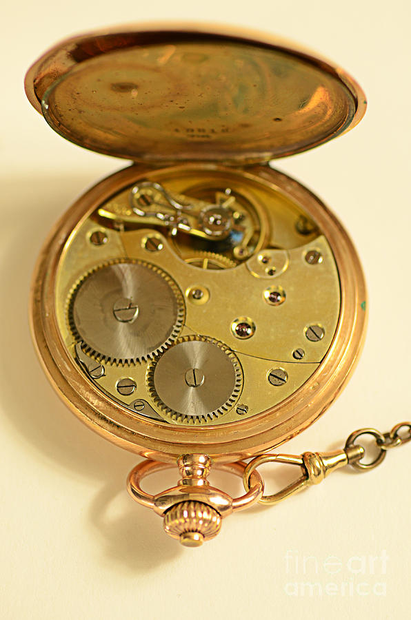 Internal Gears of an Antique Pocket Watch #1 Photograph by Science Source