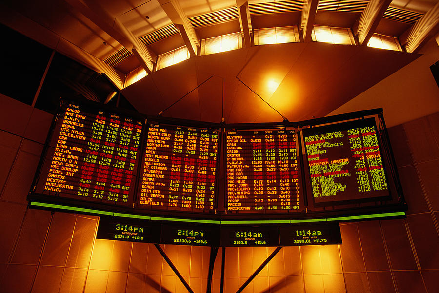 Internal View Of The Australian Stock Exchange In Melbourne #1 Photograph by John W Banagan