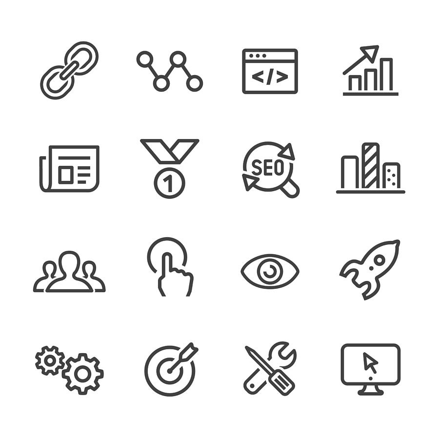Internet Marketing Icons - Line Series #1 Drawing by -victor-