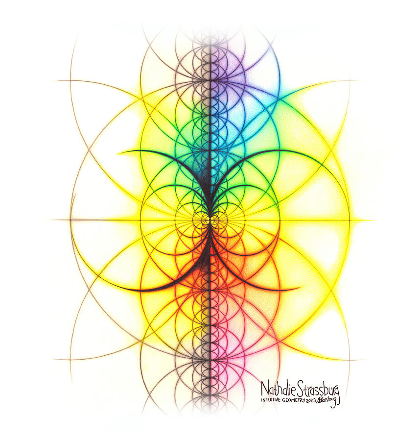 Intuitive Geometry Spectrum Scaling Heaven Theme #1 Drawing by Nathalie Strassburg