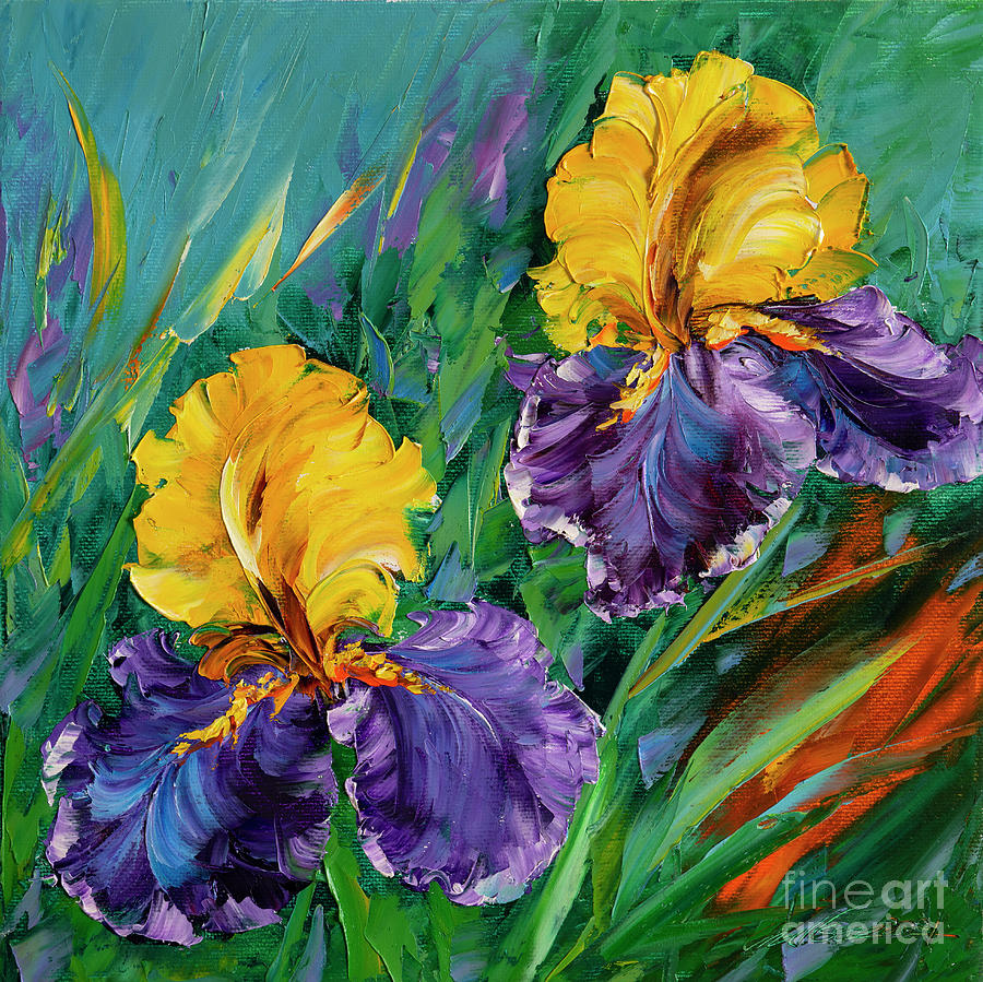 Iris Flower Painting Painting by Willson Lau - Fine Art America