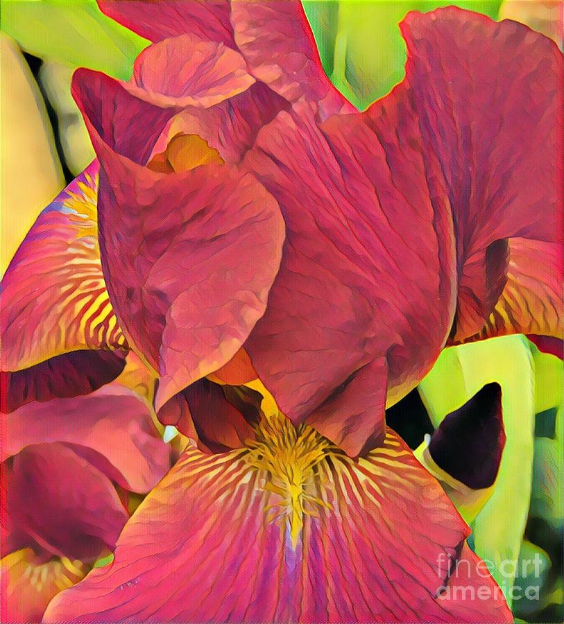 Iris #1 Painting by Leo and Marilyn Smith