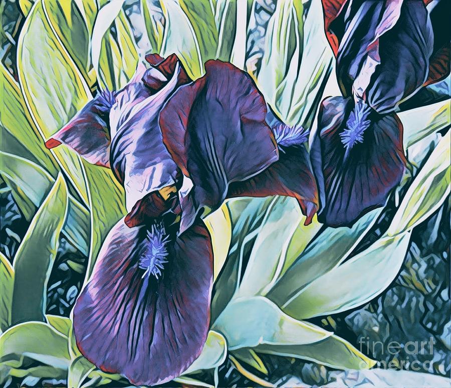 Iris #3 Painting by Marilyn Smith