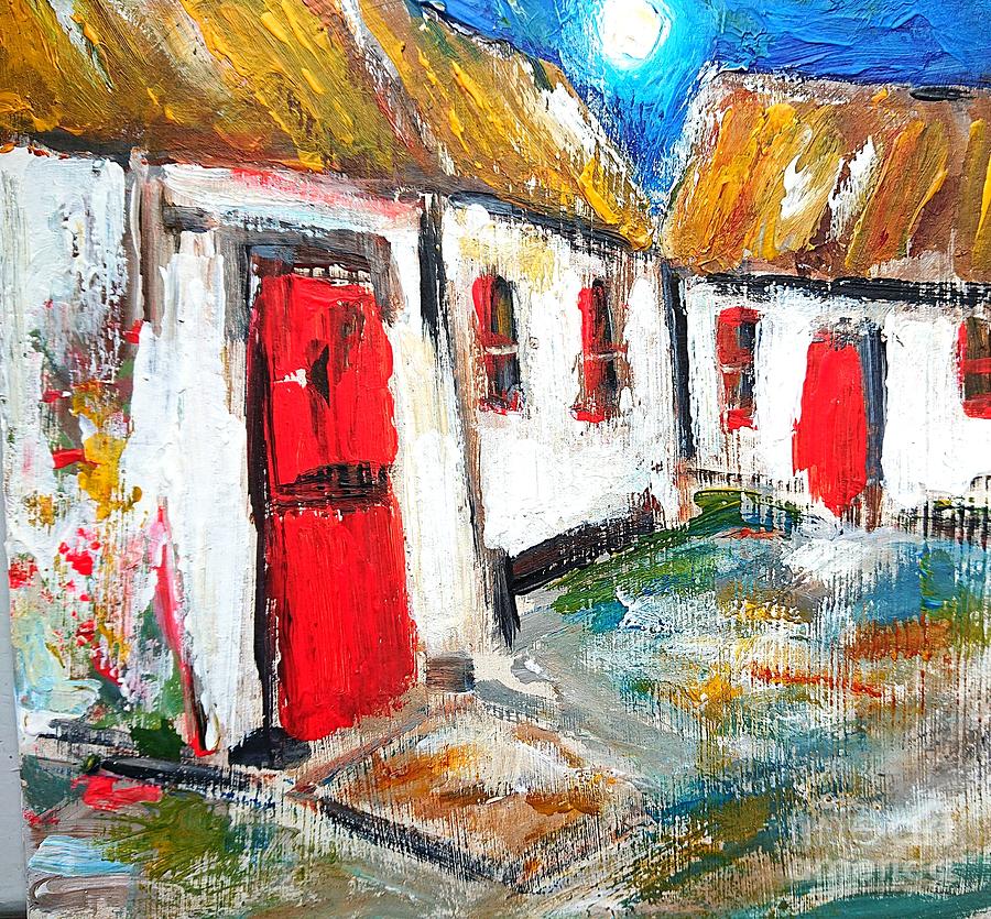 Irish connemara cottage painting  #2 Painting by Mary Cahalan Lee - aka PIXI