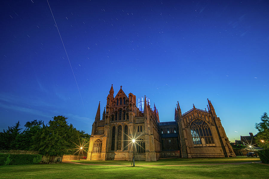 ISS over Ely Cathedral #1 Photograph by James Billings