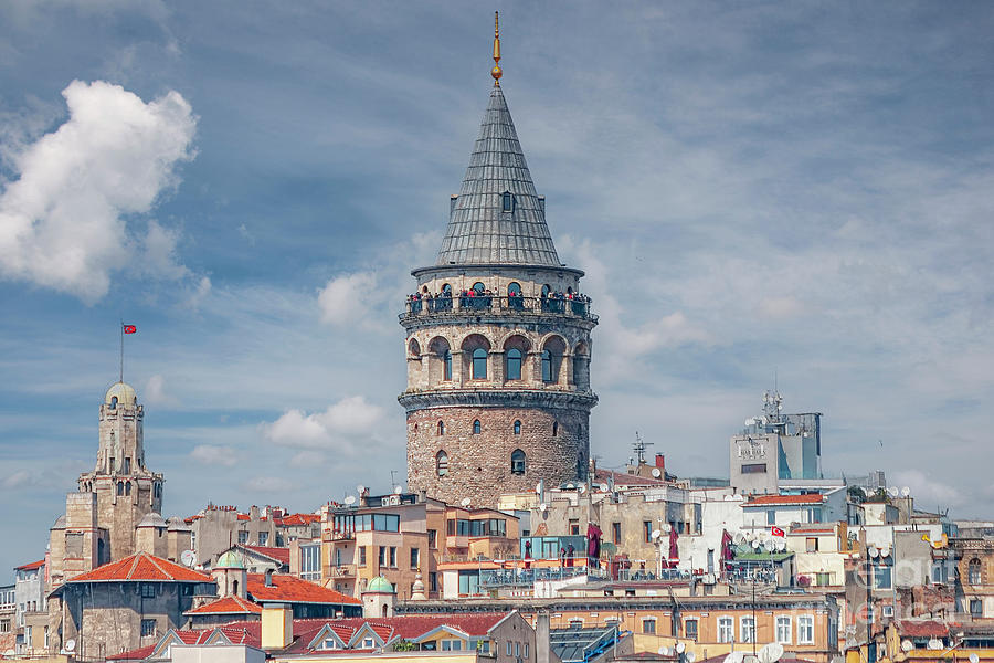 Seagull Photograph - Istanbul Galata Tower #1 by Antony McAulay