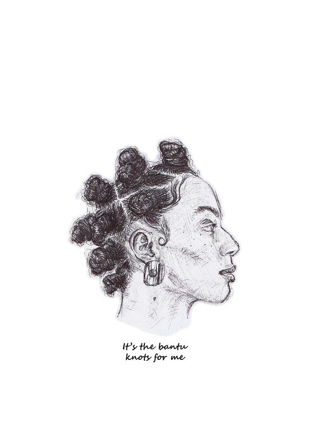 Its the bantu knots for me #1 Drawing by Patrea Jayne - Pixels