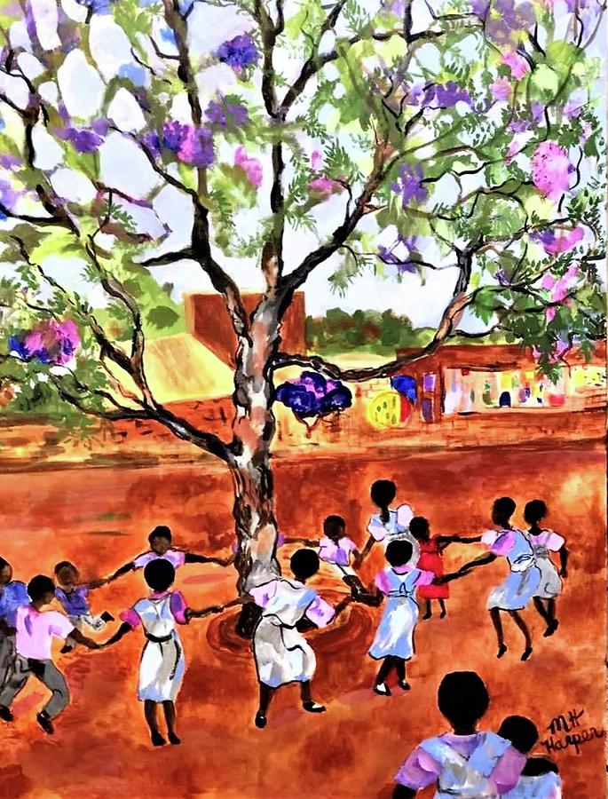 Jacaranda Kids Painting by Mary Helen Harper - Fine Art America