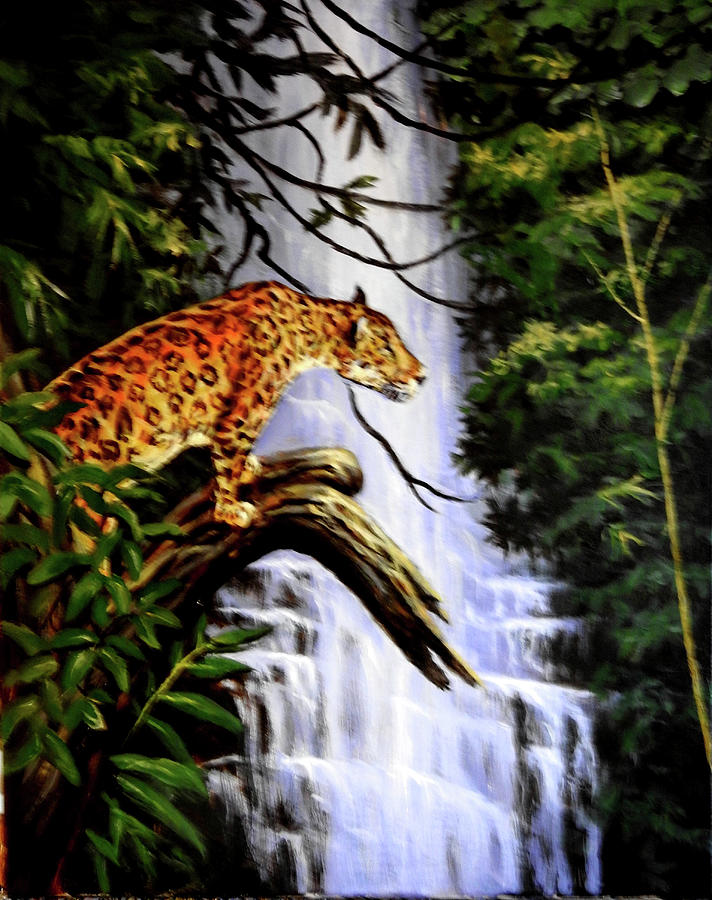 Jaguar #1 Painting by Ed Breeding