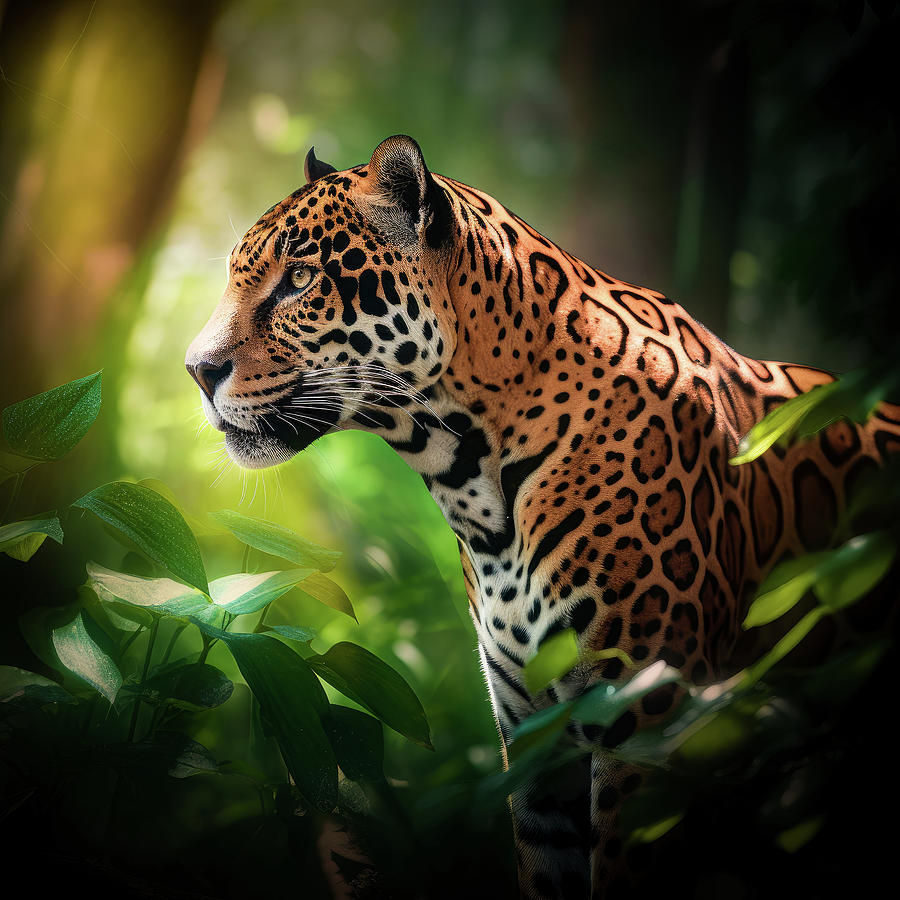 Jaguar in the jungle Digital Art by Fine Art Attic - Fine Art America