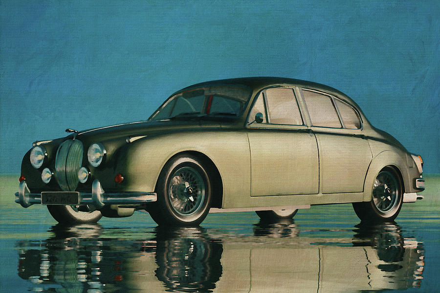 Jaguar MK 2 Sedan From 1963 #1 Digital Art by Jan Keteleer