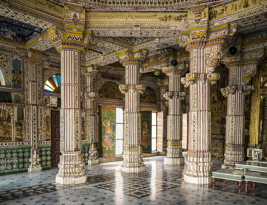 Jain temple Bhandreshwar Bikaner Rajasthan India #1 Photograph by Aluxum