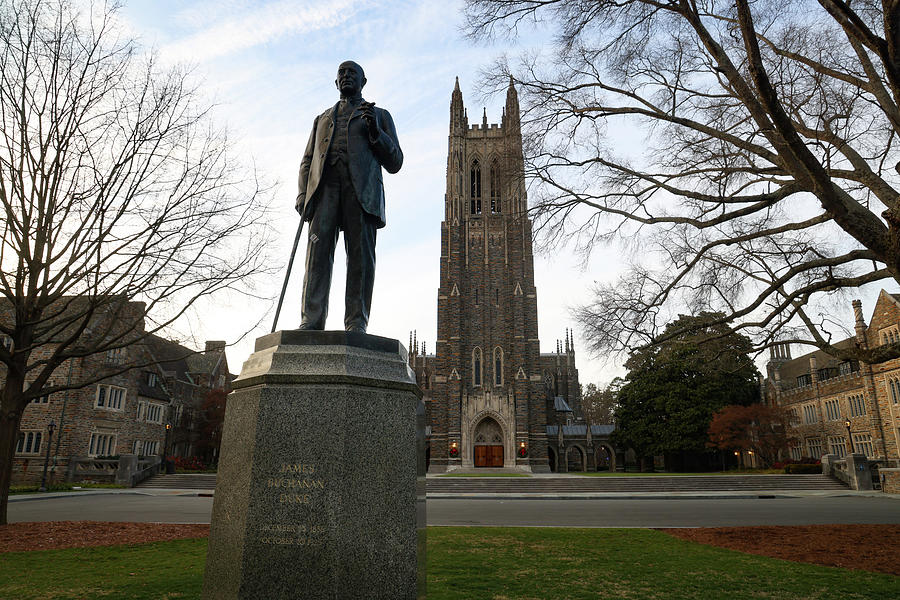 James B. Duke statue at Duke University #1 Photograph by Eldon McGraw