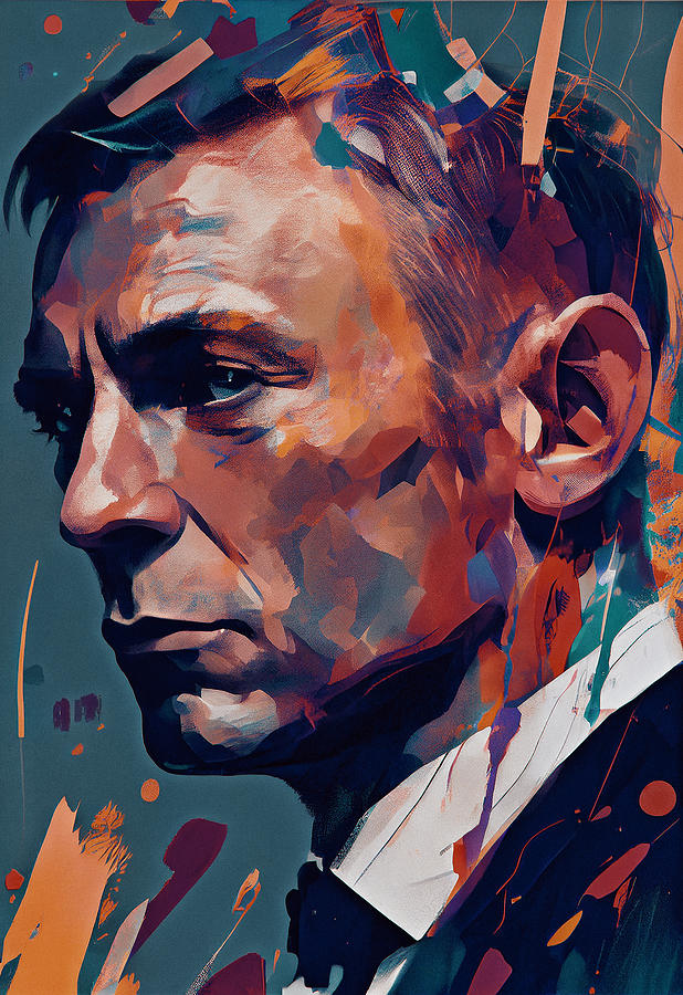 Daniel Craig Mixed Media - James Bond - Daniel Craig #2 by SampadArt Gallery