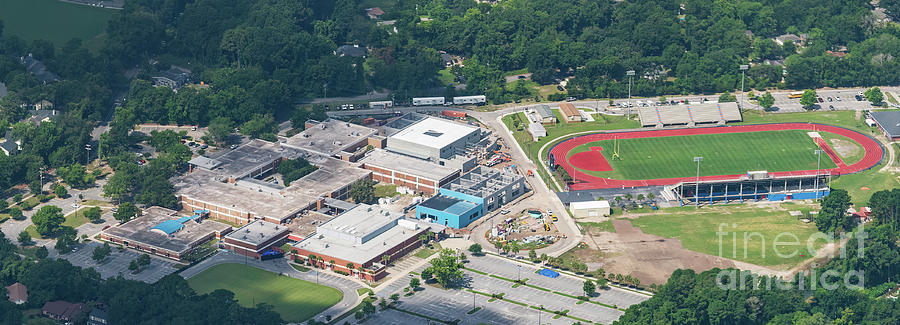 James Island Charter High School Aerial View Photograph by David