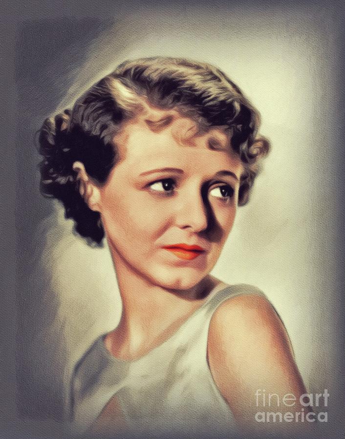 Janet Gaynor, Vintage Actress Painting by Esoterica Art Agency - Fine ...