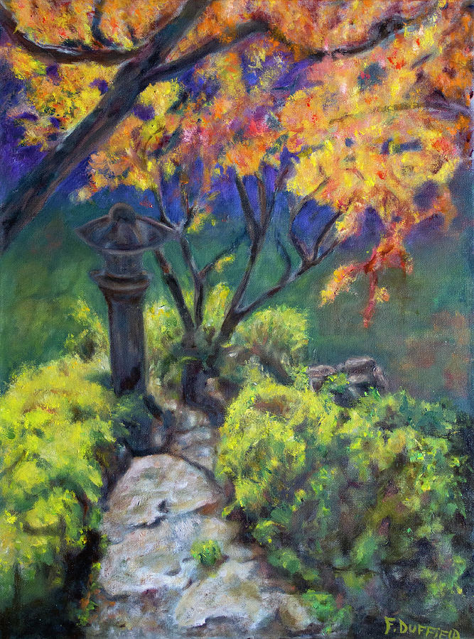 Japanese Garden #1 Painting by Florine Duffield