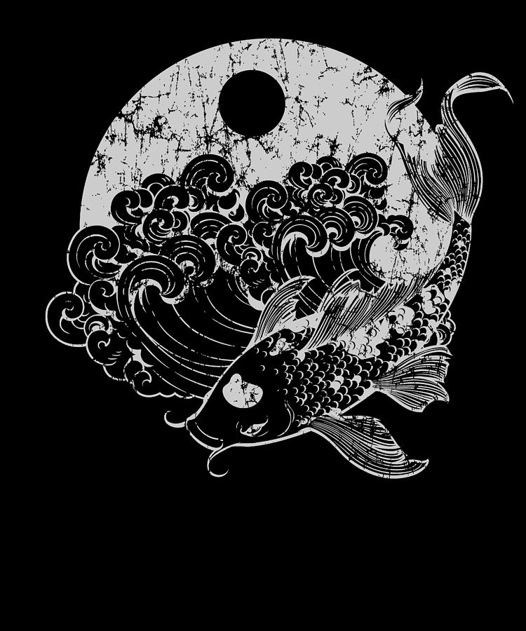 Japanese Koi Fish Carp Design Digital Art by Lance Gambis - Fine Art ...