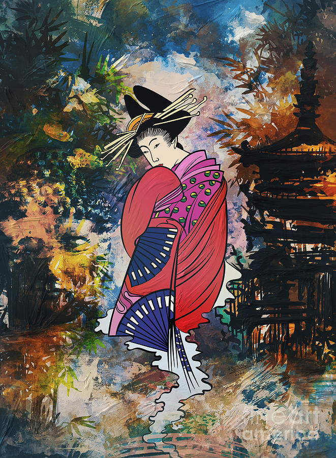 Japanese style #1 Digital Art by Andrzej Szczerski