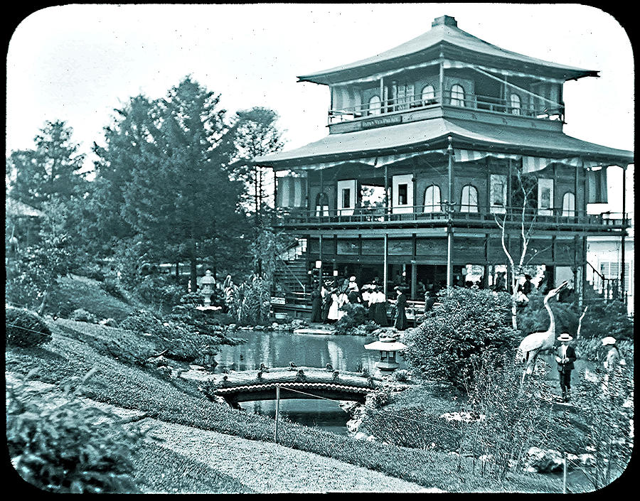 Japanese Tea House, Worlds Fair, 1904 Photograph
