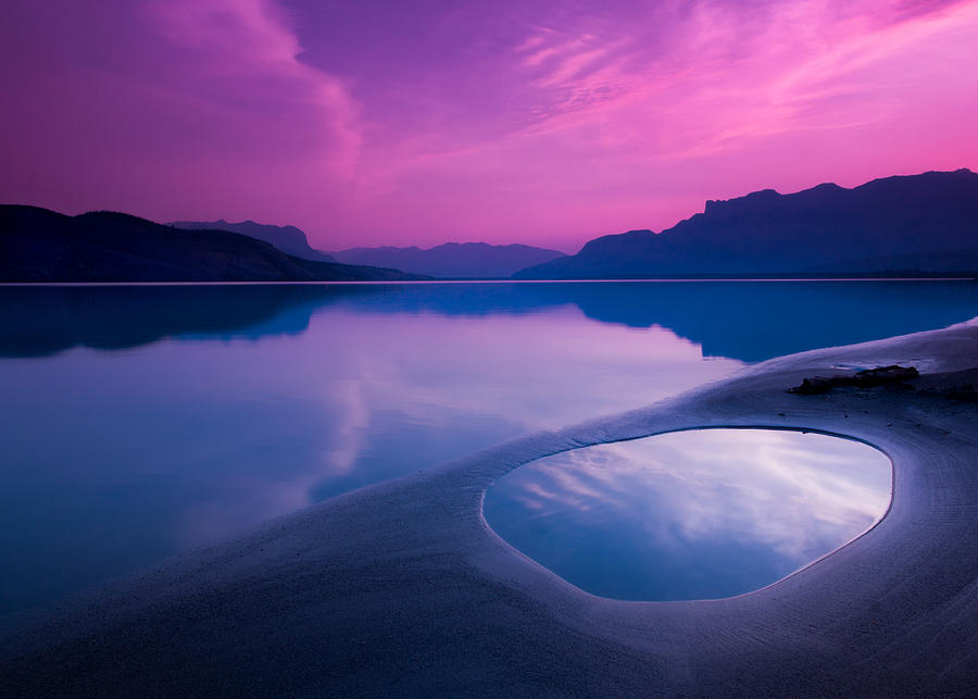 Nature Photograph - Jasper Lake Sunrise #1 by Cale Best