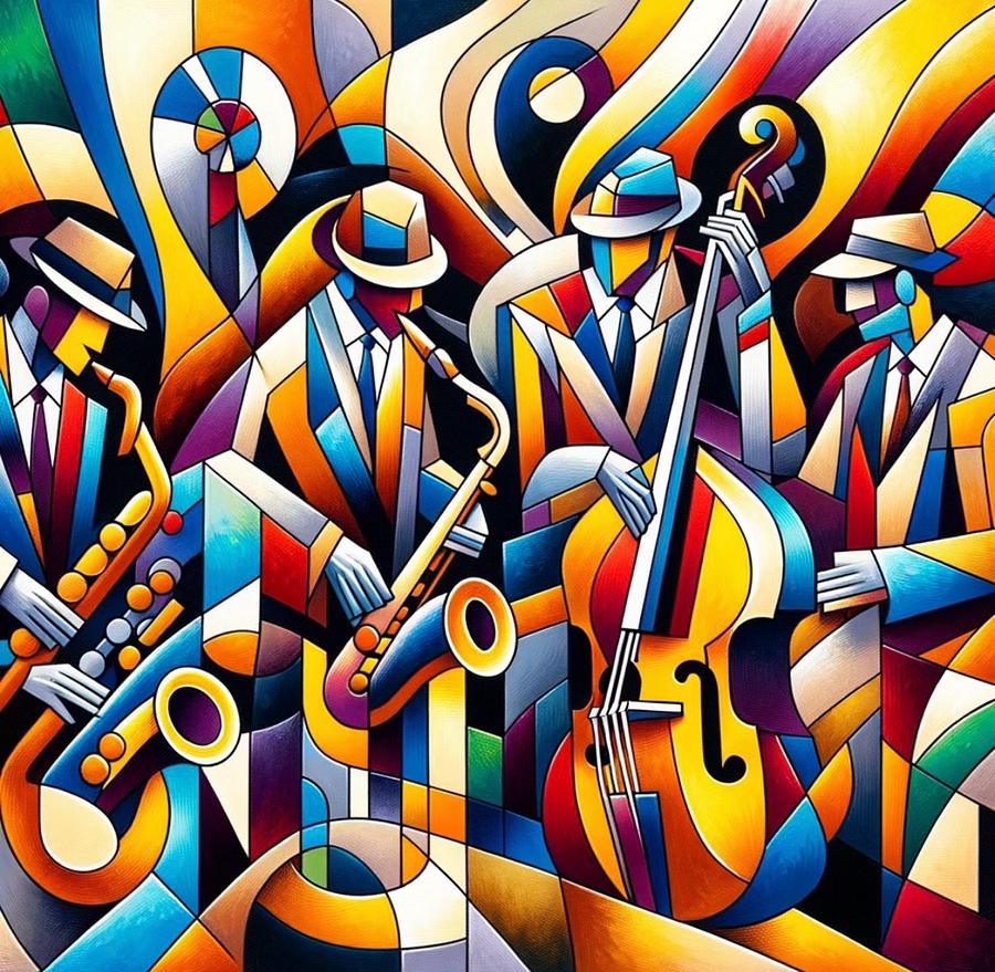 Jazz Musicians #2 Painting by Emeka Okoro
