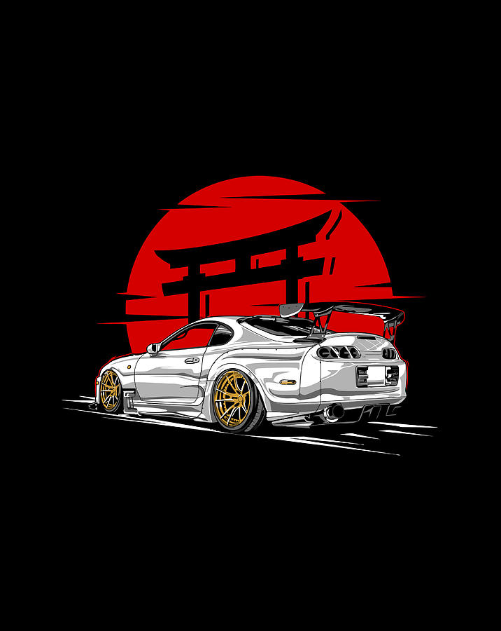 Jdm Legend Retro Gaming Racecar Tuning Car Digital Art by Naomi Carter