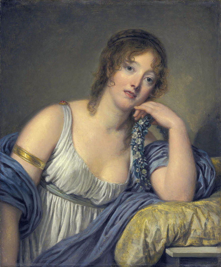 Jeanne Philiberte Ledoux #2 Painting by Jean-Baptiste Greuze