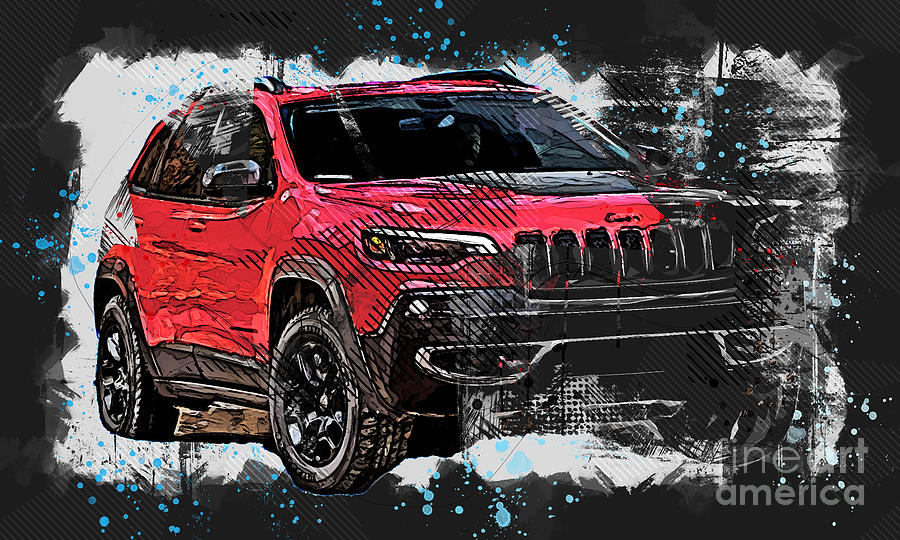 Jeep Cherokee Jeep Jeep Cherokee Trailhawk Crossover Suv Red Mixed ...