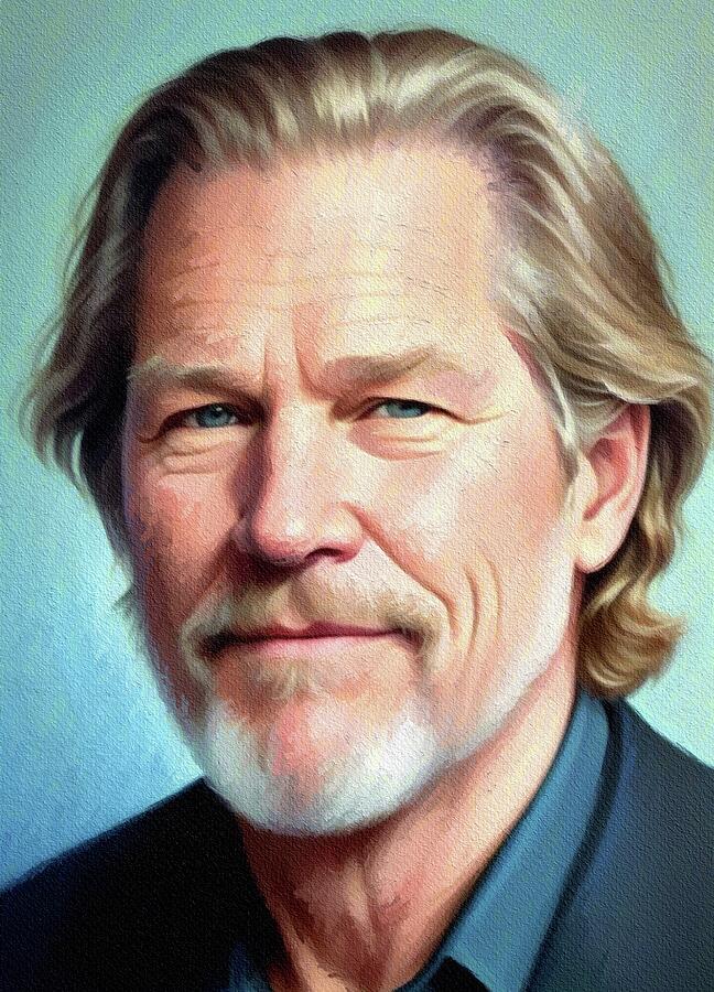 Jeff Bridges, Actor #1 Painting by Sarah Kirk - Fine Art America