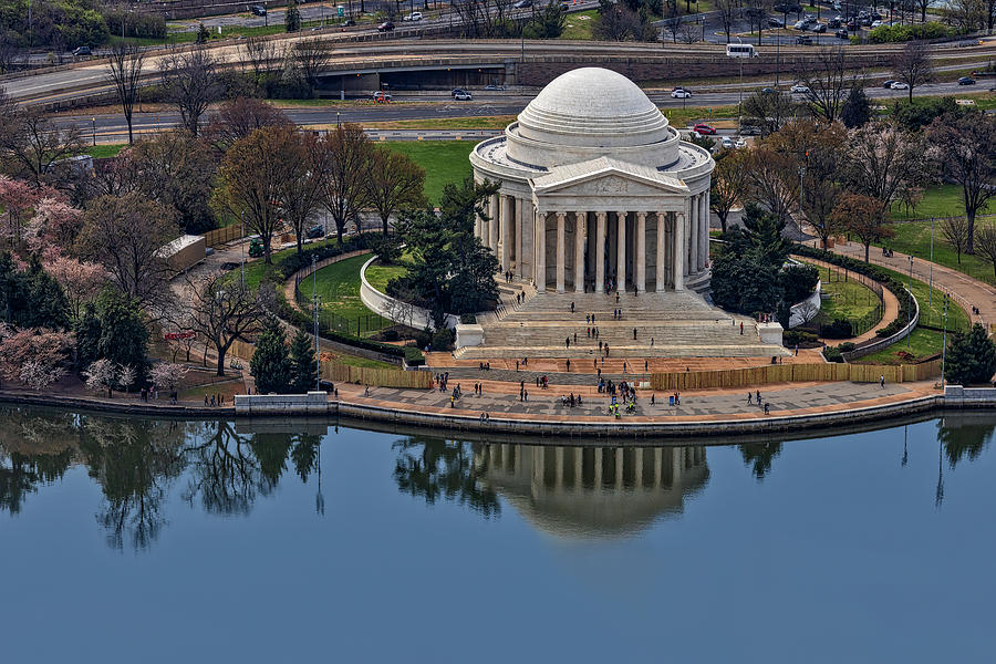 Jefferson Memorial Aerial #3 Photograph by Susan Candelario