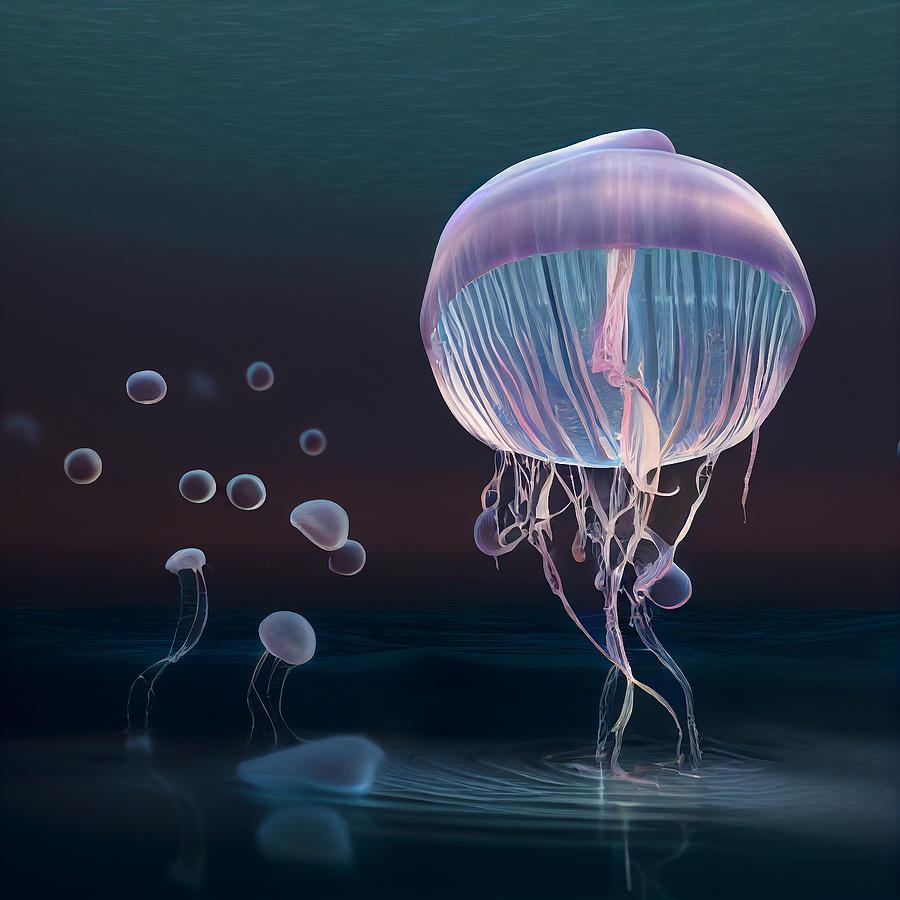 Jellyfish Dreaming #1 Mixed Media by Marvin Blaine