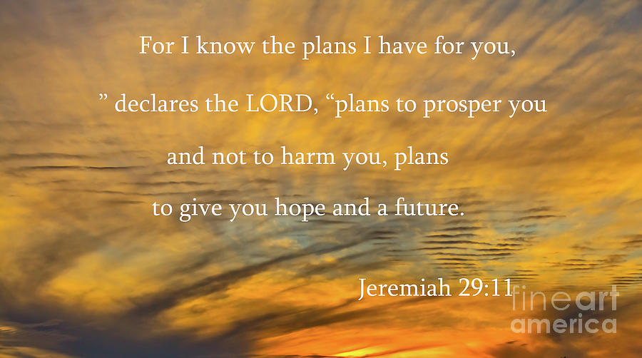 Jeremiah 29 Verse 11 #2 Photograph by Robert Bales