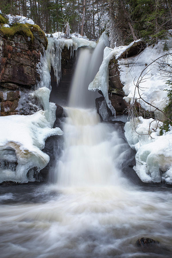 Jericho Falls Winter Frost #1 Photograph by White Mountain Images