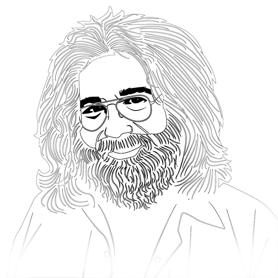 Jerry Garcia #1 Digital Art by Naxart Studio