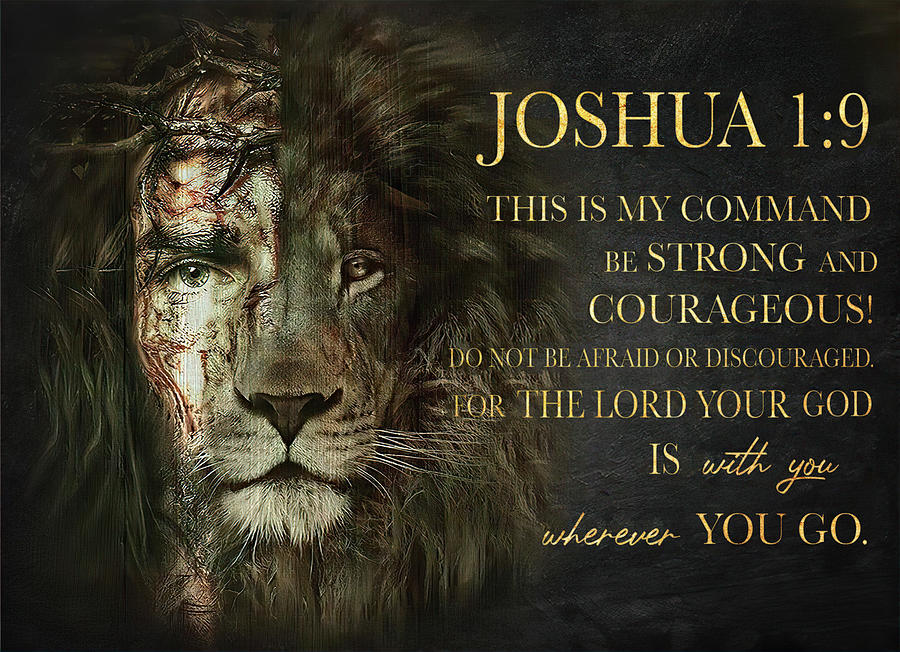 Typography Digital Art - Jessus Lion Of Judah Canvas Poster #1 by Julien